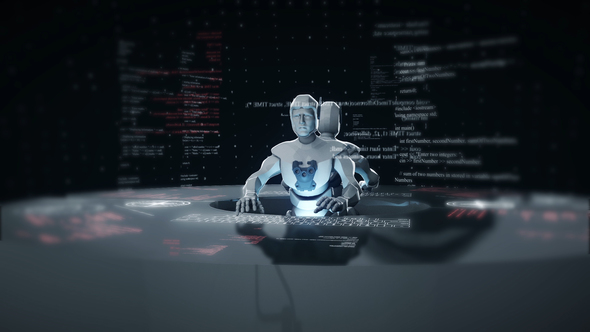 Robots With Artificial Intelligence Working Together And Solving Problems - Download Videohive 22103586