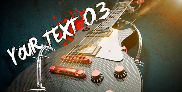 Rock Guitar Text Opener - Download Videohive 3735860