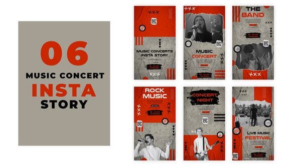 Rock Music Concert Night Instagram Story Pack - 39141597 Download Videohive