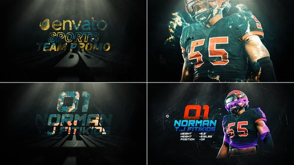 Rock Sport Team Intro // Sport Player Introducing // Player Profiles - Videohive Download 35767966