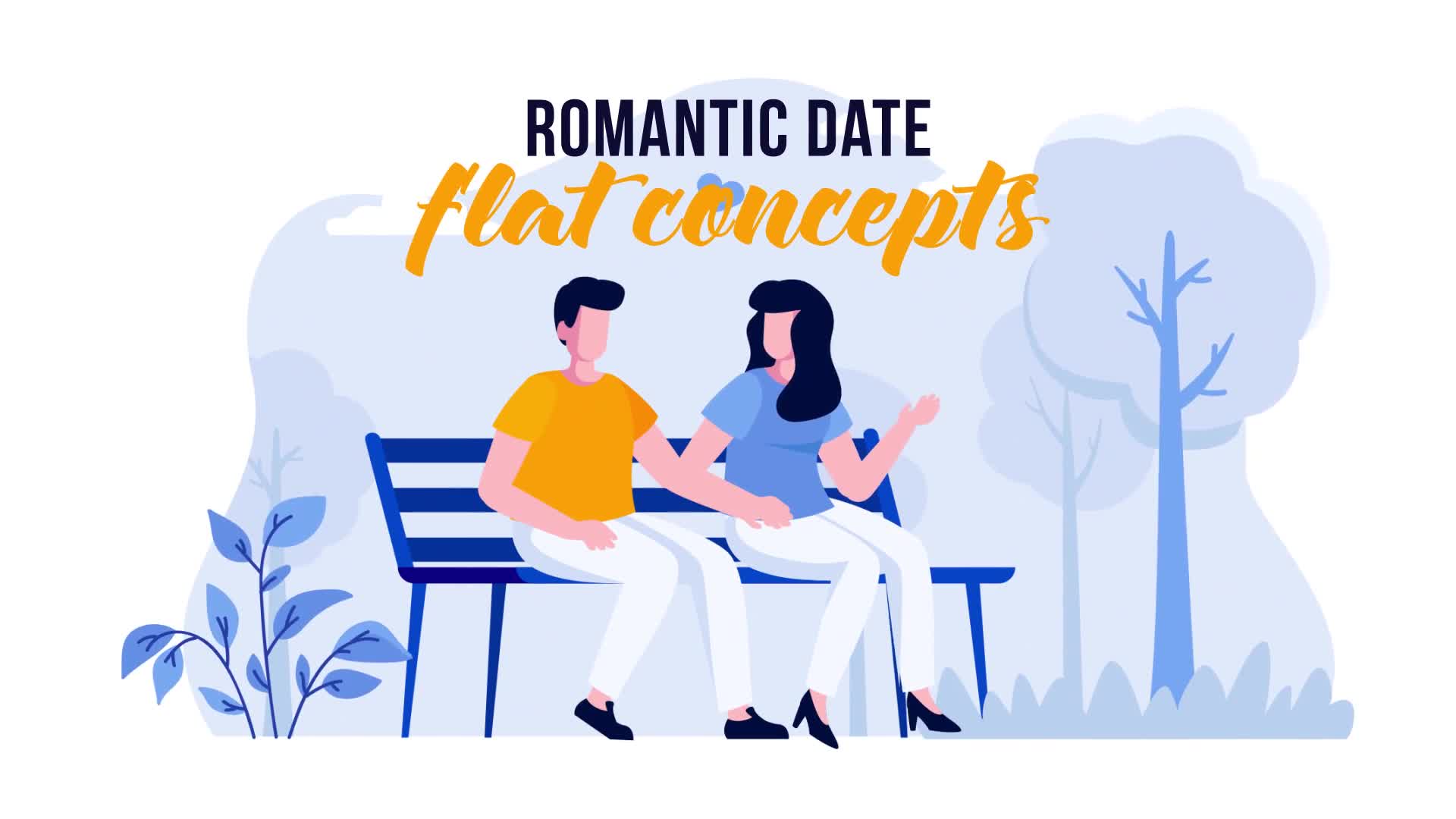 Romantic date Flat Concept Videohive 31441200 After Effects Image 1