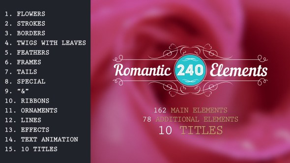 Romantic Elements & Titles - Download Videohive 10214513