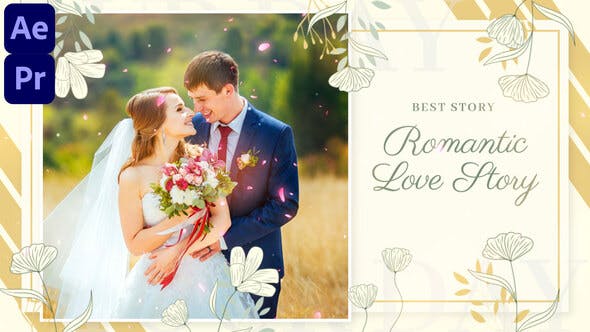 Romantic Love Story || Wedding Slideshow (MOGRT) - 35494149 Download Videohive