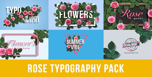 Rose Typography Pack - Videohive 16964280 Download