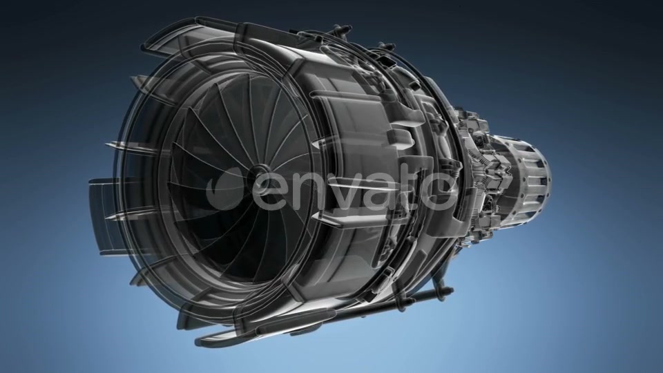 Rotate Jet Engine Turbine - Download Videohive 22008168