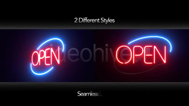 Round Neon Open Sign - Download Videohive 6982778