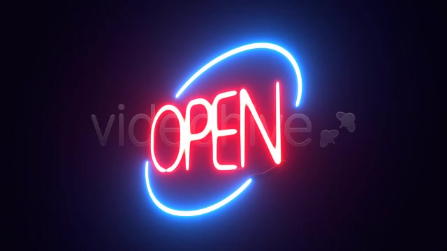 Round Neon Open Sign - Download Videohive 6982778