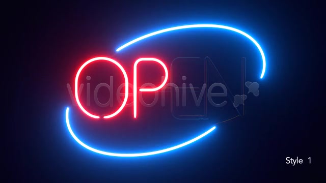 Round Neon Open Sign - Download Videohive 6982778