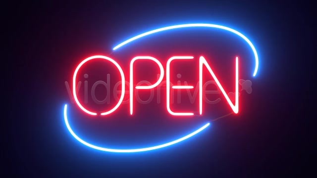 Round Neon Open Sign - Download Videohive 6982778