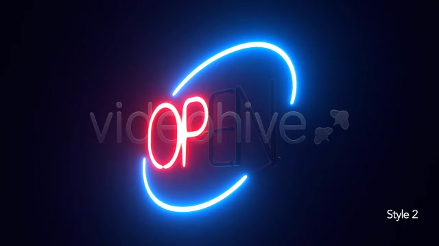 Round Neon Open Sign - Download Videohive 6982778