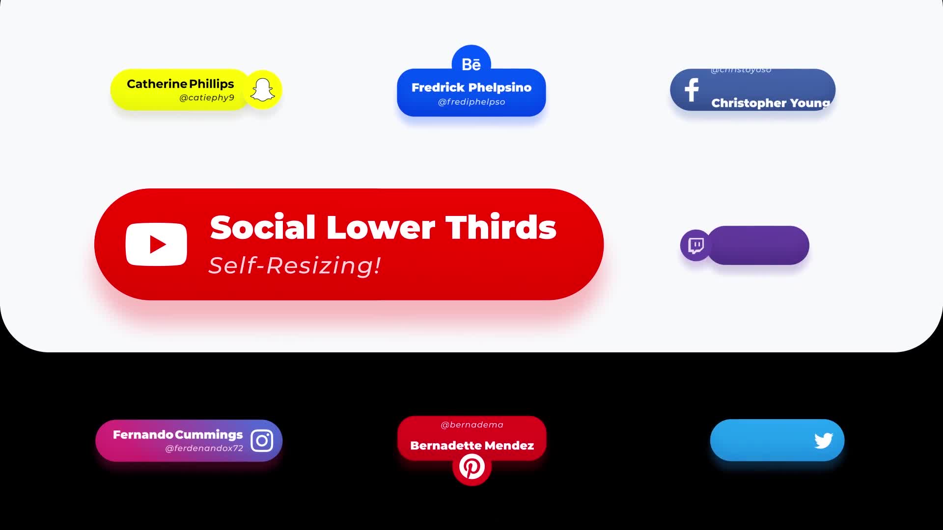 Rounded Social Media Lower Thirds Videohive 30474200 Premiere Pro Image 1