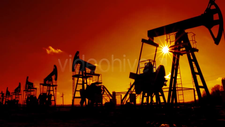 Row Of Working Oil Pumps  Videohive 8563381 Stock Footage Image 2