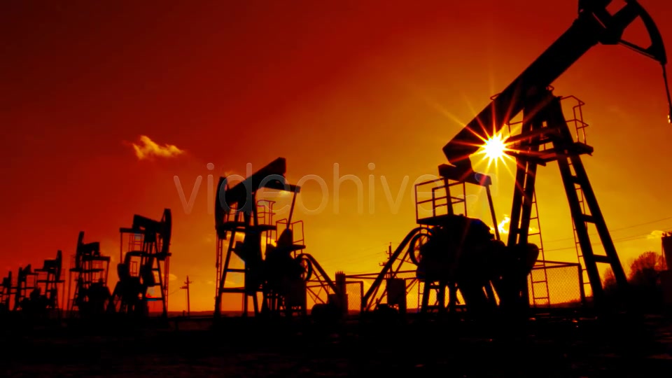 Row Of Working Oil Pumps  Videohive 8563381 Stock Footage Image 3