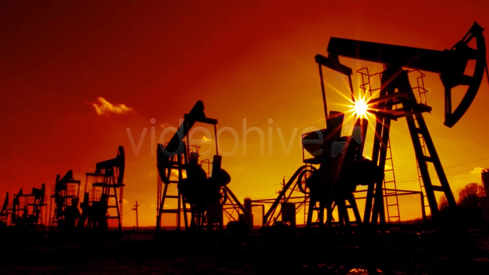 Row Of Working Oil Pumps  Videohive 8563381 Stock Footage Image 4