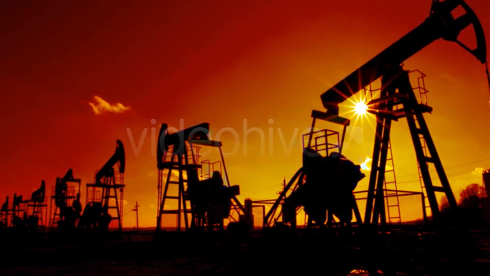 Row Of Working Oil Pumps  Videohive 8563381 Stock Footage Image 5