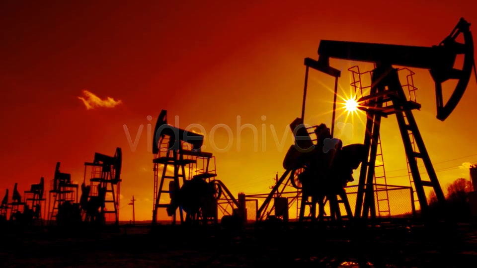 Row Of Working Oil Pumps  Videohive 8563381 Stock Footage Image 7