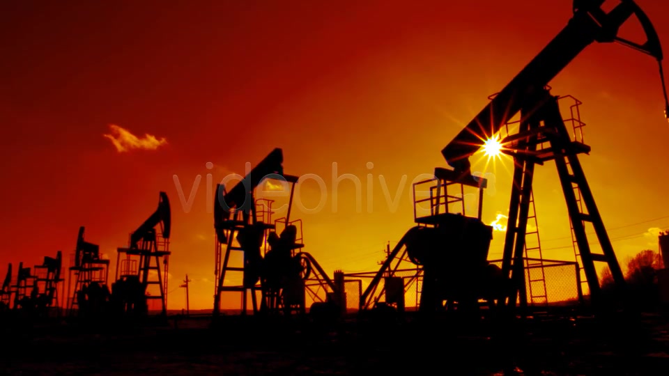 Row Of Working Oil Pumps  Videohive 8563381 Stock Footage Image 8