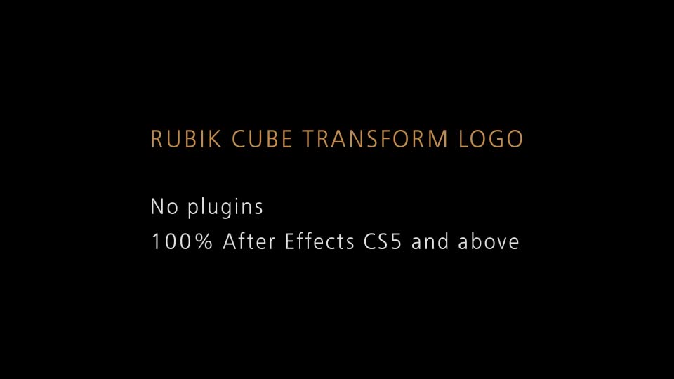Rubik Cube Transform Logo - Download Videohive 15437793