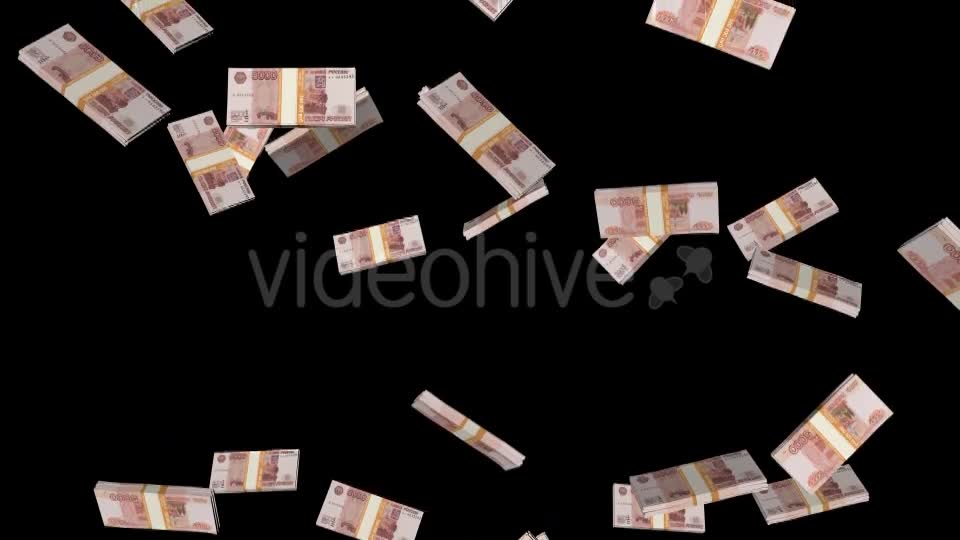 Russian Ruble Banknotes Falling - Download Videohive 21099052