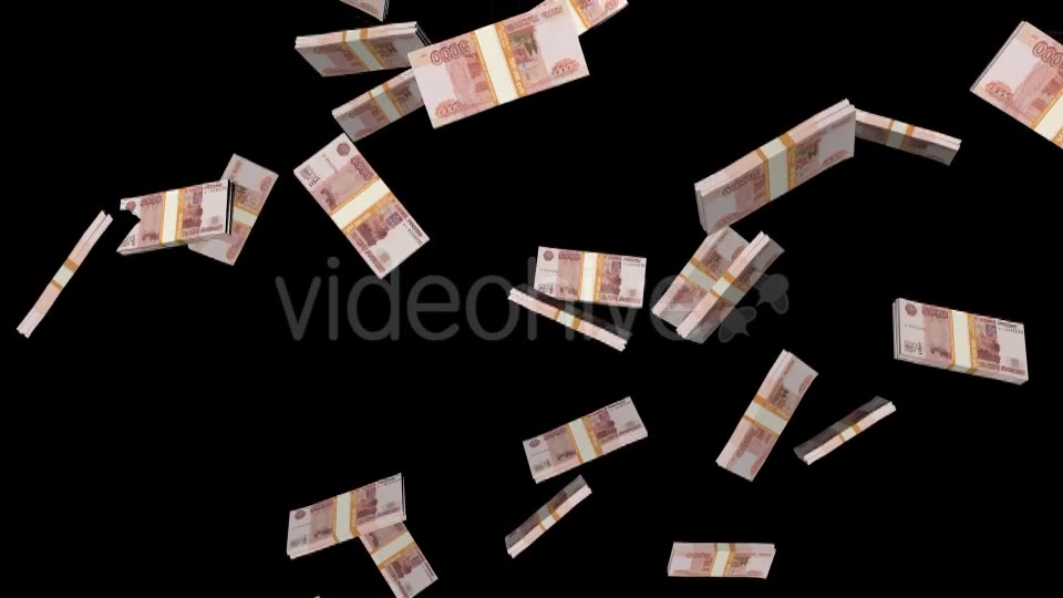 Russian Ruble Banknotes Falling - Download Videohive 21099052