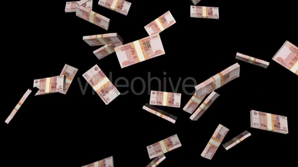 Russian Ruble Banknotes Falling - Download Videohive 21099052