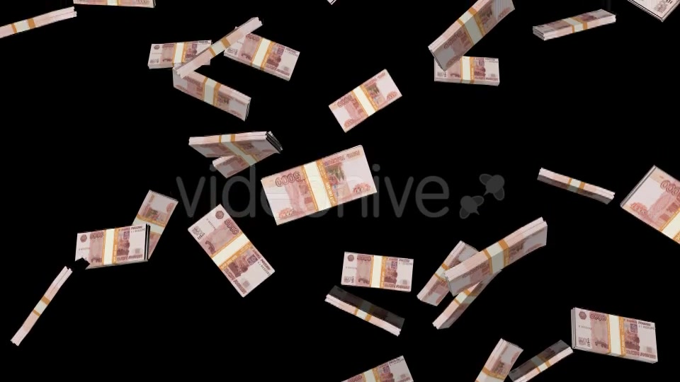 Russian Ruble Banknotes Falling - Download Videohive 21099052