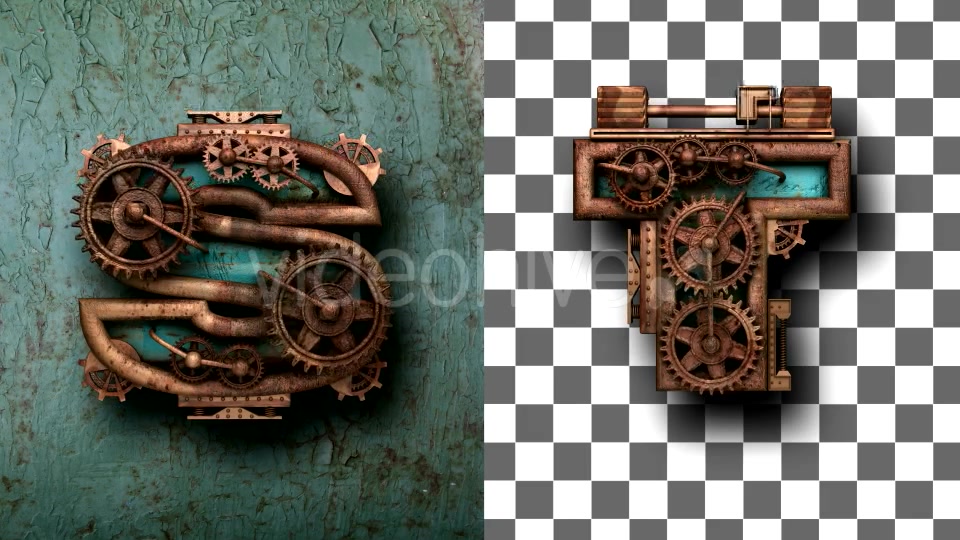 Rusted Letters with Gears Mechanic Videohive 18975774 Motion Graphics Image 10