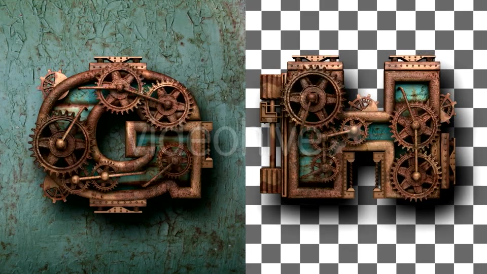 Rusted Letters with Gears Mechanic Videohive 18975774 Motion Graphics Image 4