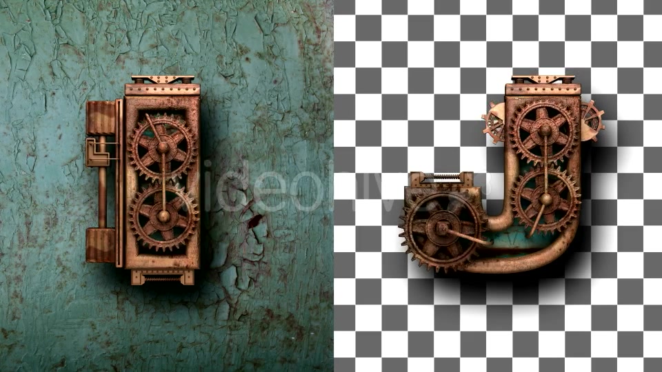 Rusted Letters with Gears Mechanic Videohive 18975774 Motion Graphics Image 5