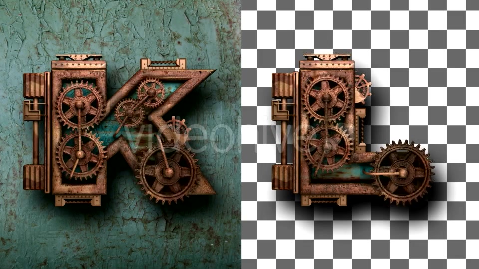 Rusted Letters with Gears Mechanic Videohive 18975774 Motion Graphics Image 6
