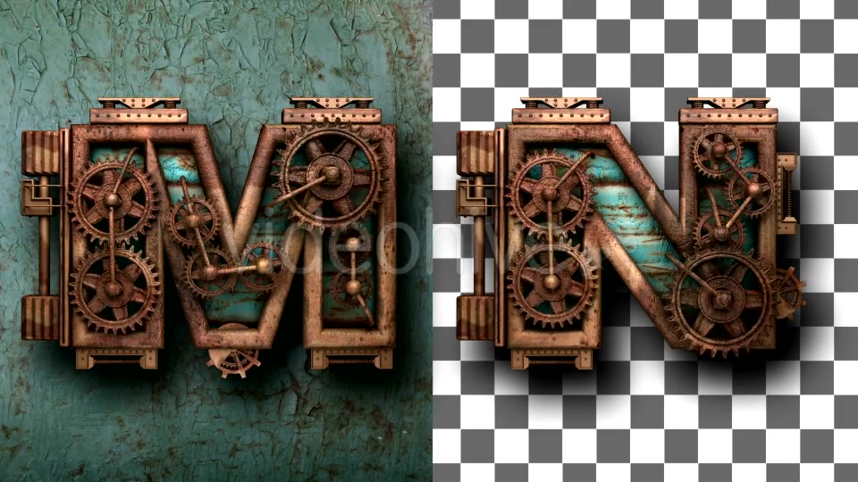 Rusted Letters with Gears Mechanic Videohive 18975774 Motion Graphics Image 7