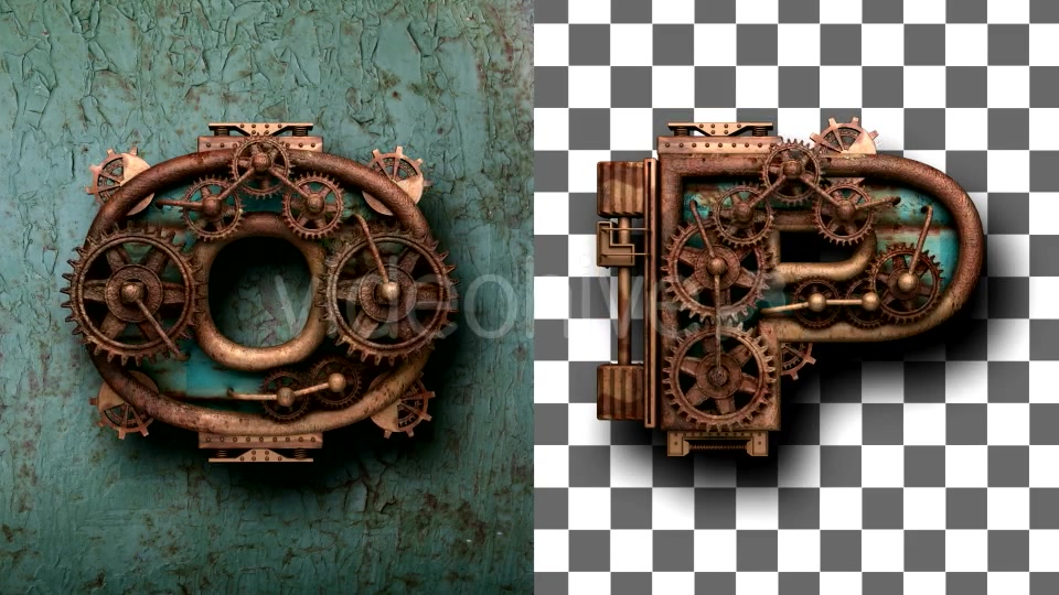 Rusted Letters with Gears Mechanic Videohive 18975774 Motion Graphics Image 8