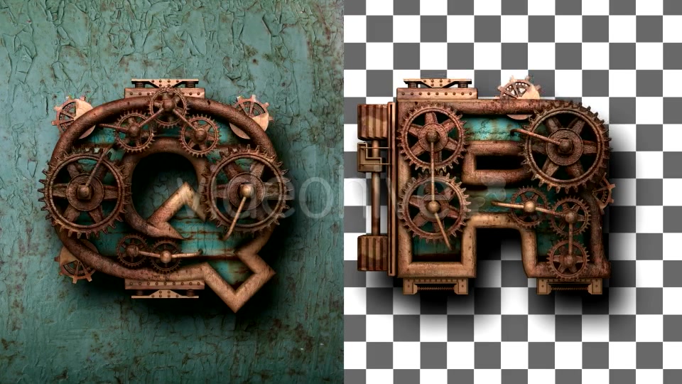 Rusted Letters with Gears Mechanic Videohive 18975774 Motion Graphics Image 9