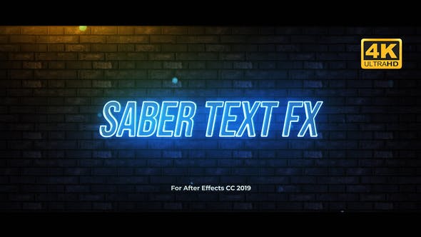 Saber Text Effects - Download Videohive 27469607