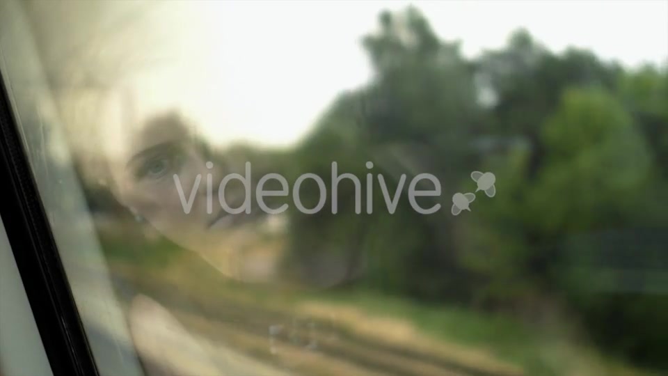 Sad Girl Reflection On Window  Videohive 12212608 Stock Footage Image 3