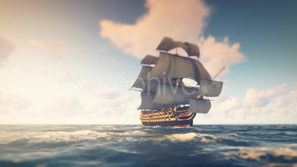 Sailing Galleon Noon - Download Videohive 16824410