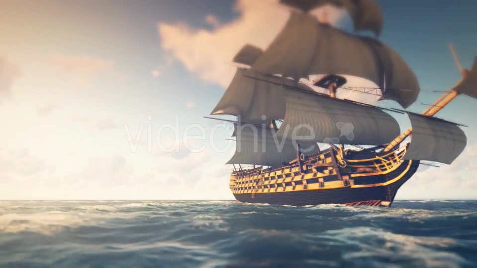 Sailing Galleon Noon - Download Videohive 16824410