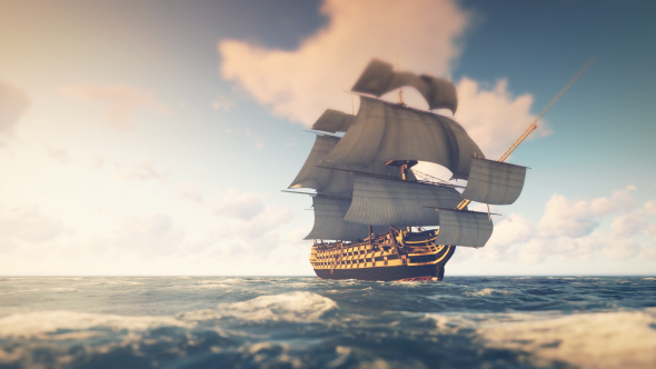 Sailing Galleon Noon - Download Videohive 16824410