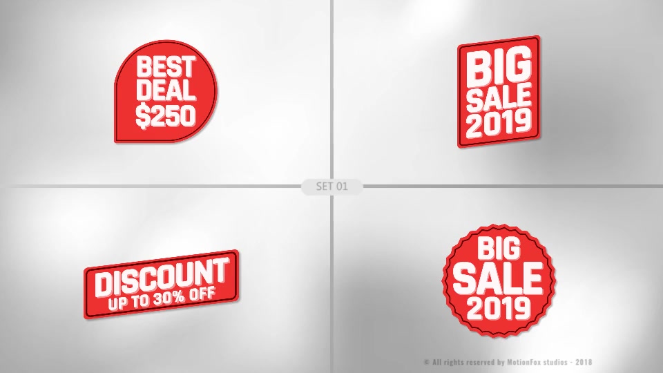 Sale Tags and Labels Pack Videohive 22987321 After Effects Image 2