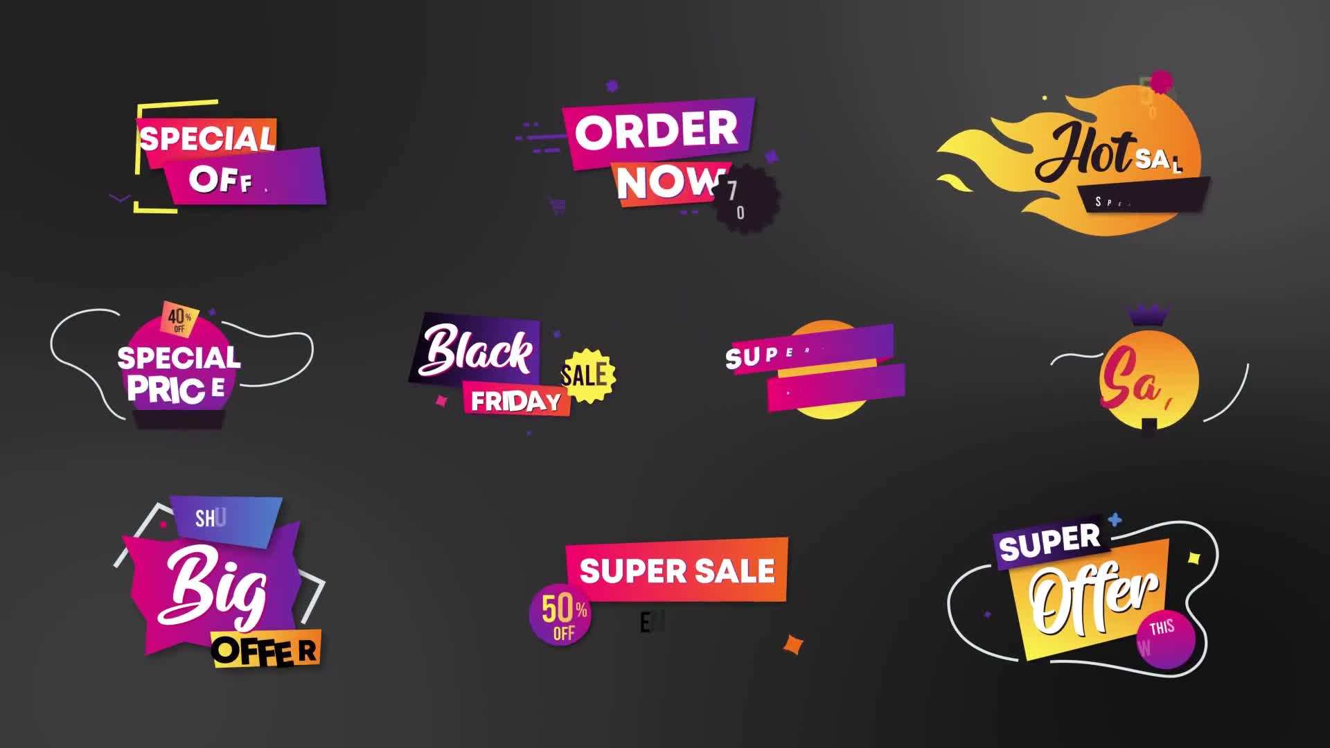 Sales Badges And Titles || FCPX Videohive 33692183 Apple Motion Image 13