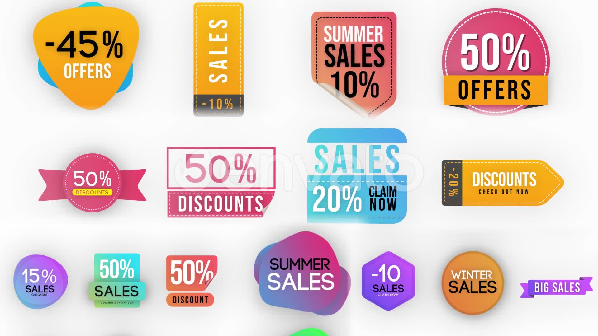 Sales Badges Elements Pack Videohive 25128356 After Effects Image 1