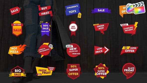 Sales Badges for FCPX - Videohive Download 39100928
