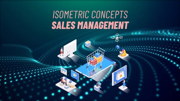 Sales management Isometric Concept - 31693800 Videohive Download