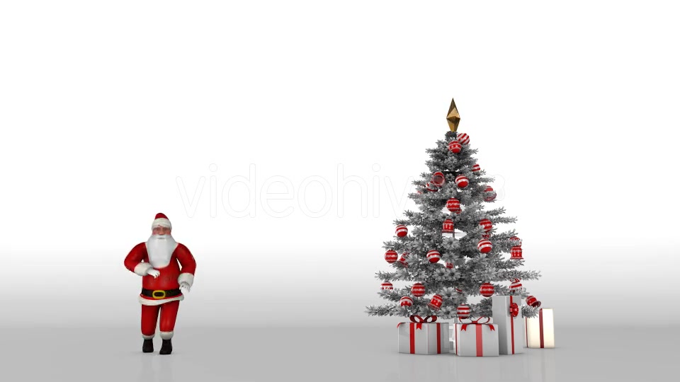 Santa and Christmas Tree Bright Background - Download Videohive 20984831