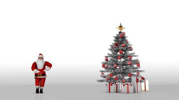 Santa and Christmas Tree Bright Background - Download Videohive 20984831