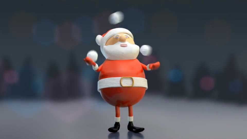 Santa Juggling Snowballs - Download Videohive 13606602