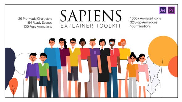 Sapiens Explainer Toolkit AE & PR MOGRTs - Videohive 26675596 Download