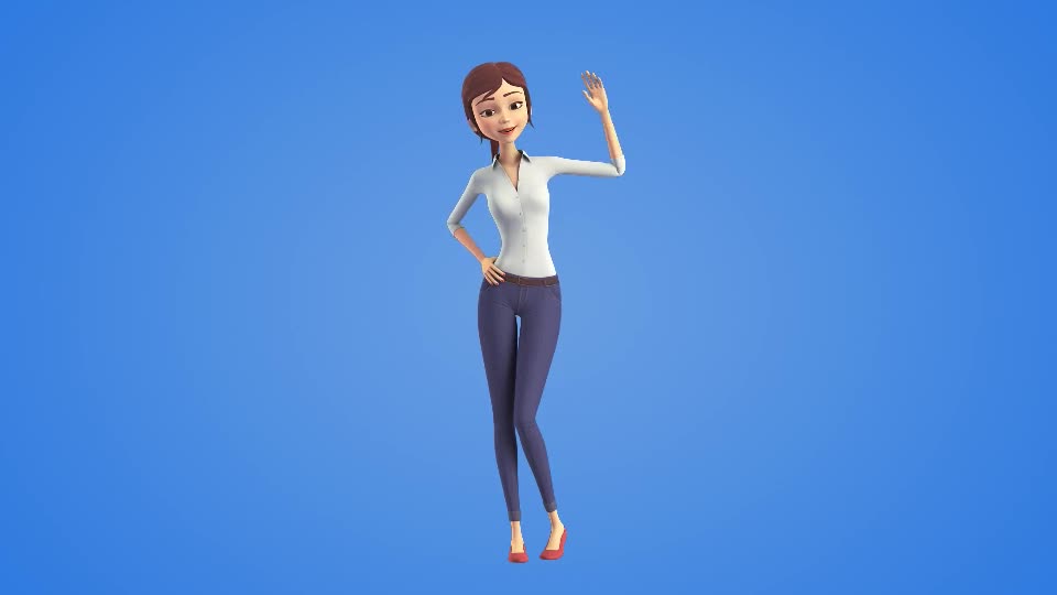 Sara 3D Character Beautiful Woman Presenter Explainer - Download Videohive 15765569