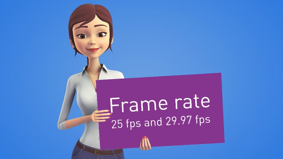 Sara 3D Character Beautiful Woman Presenter Explainer - Download Videohive 15765569