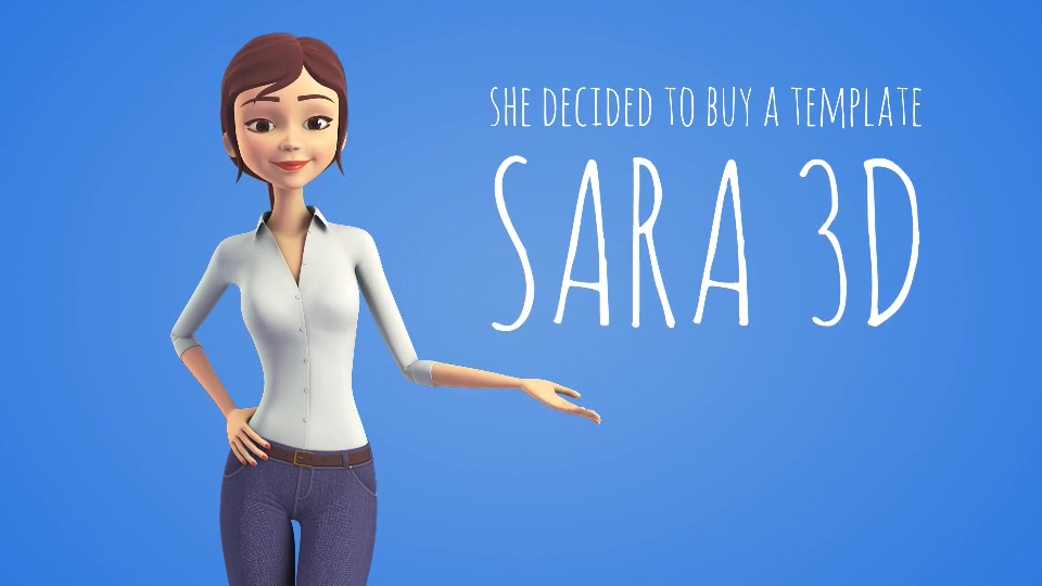 Sara 3D Character Beautiful Woman Presenter Explainer - Download Videohive 15765569